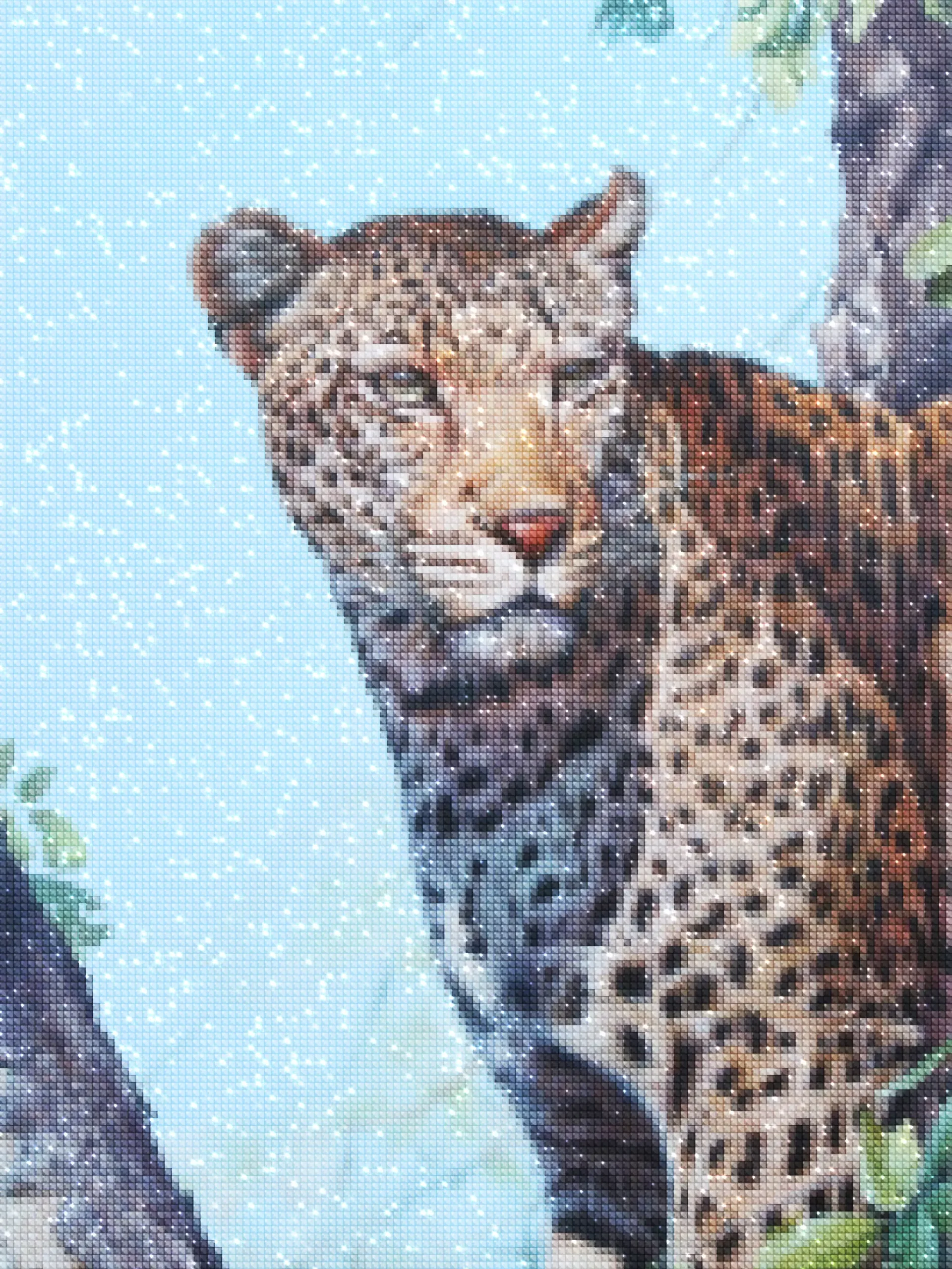 diamantes-mago-kits-de-pintura-de-diamantes-Animales-Leopardo-Leopardo en el árbol-diamonds.webp