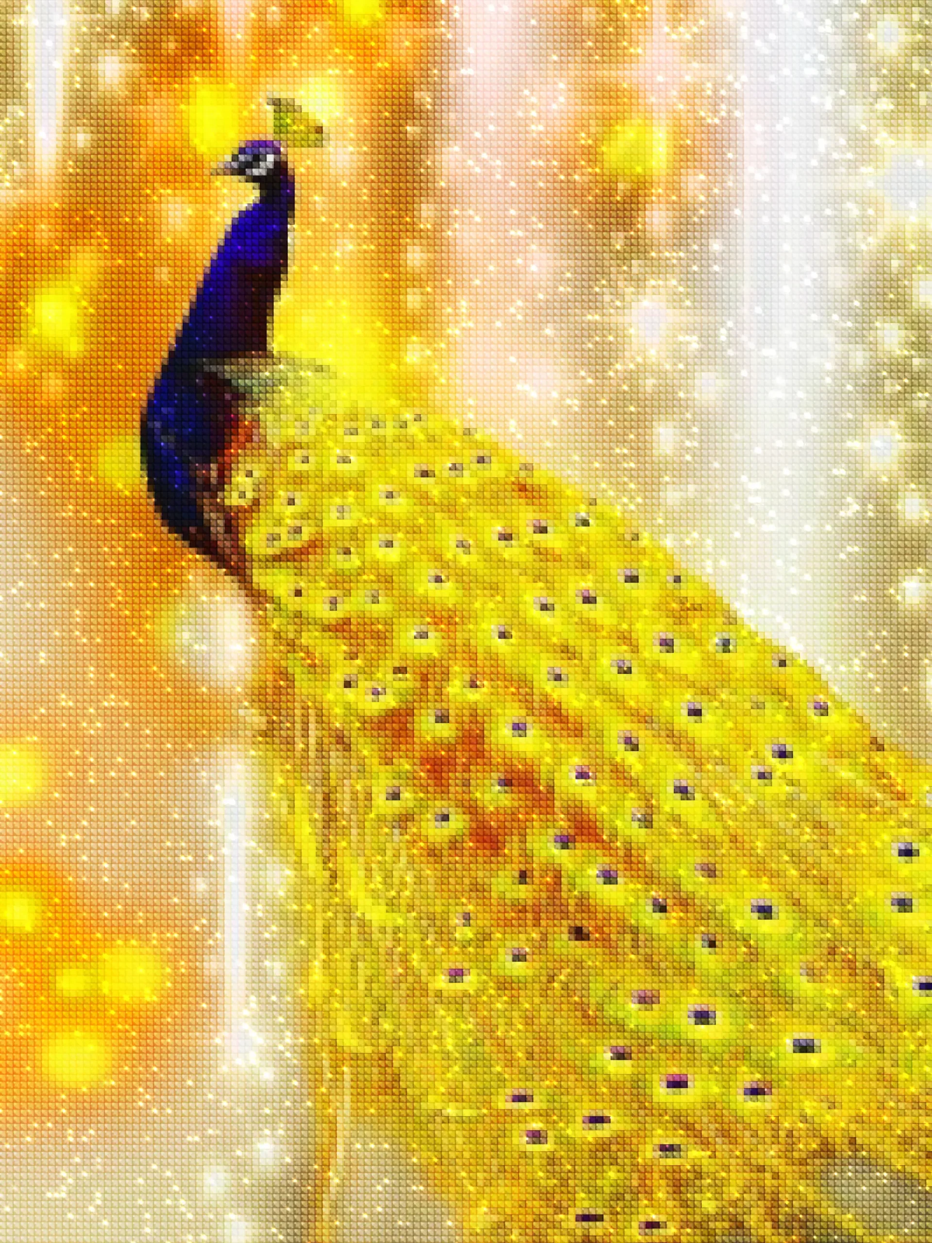 Diamond Painting Golden Peacock – Diamonds Wizard