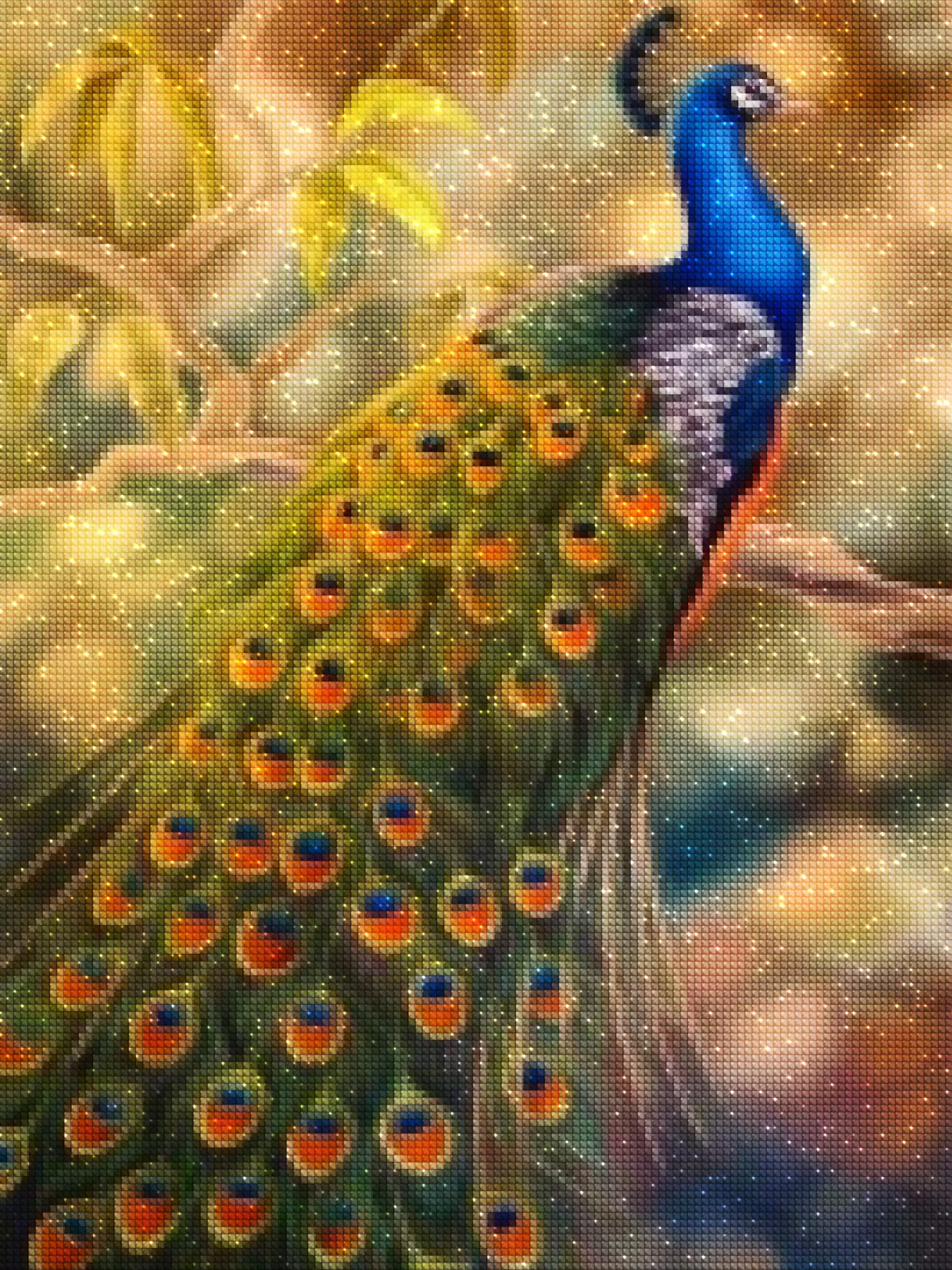 diamonds-wizard-diamond-painting-kits-Animals-Peacock-Peacock in Flight-diamonds.webp