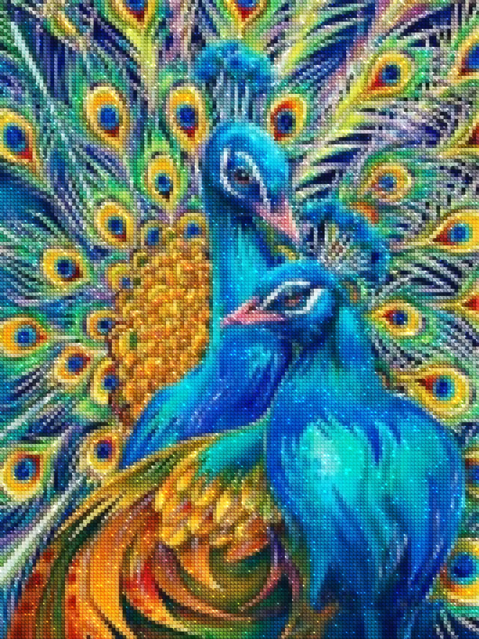 Diamond Painting The Blue Peacocks – Diamonds Wizard