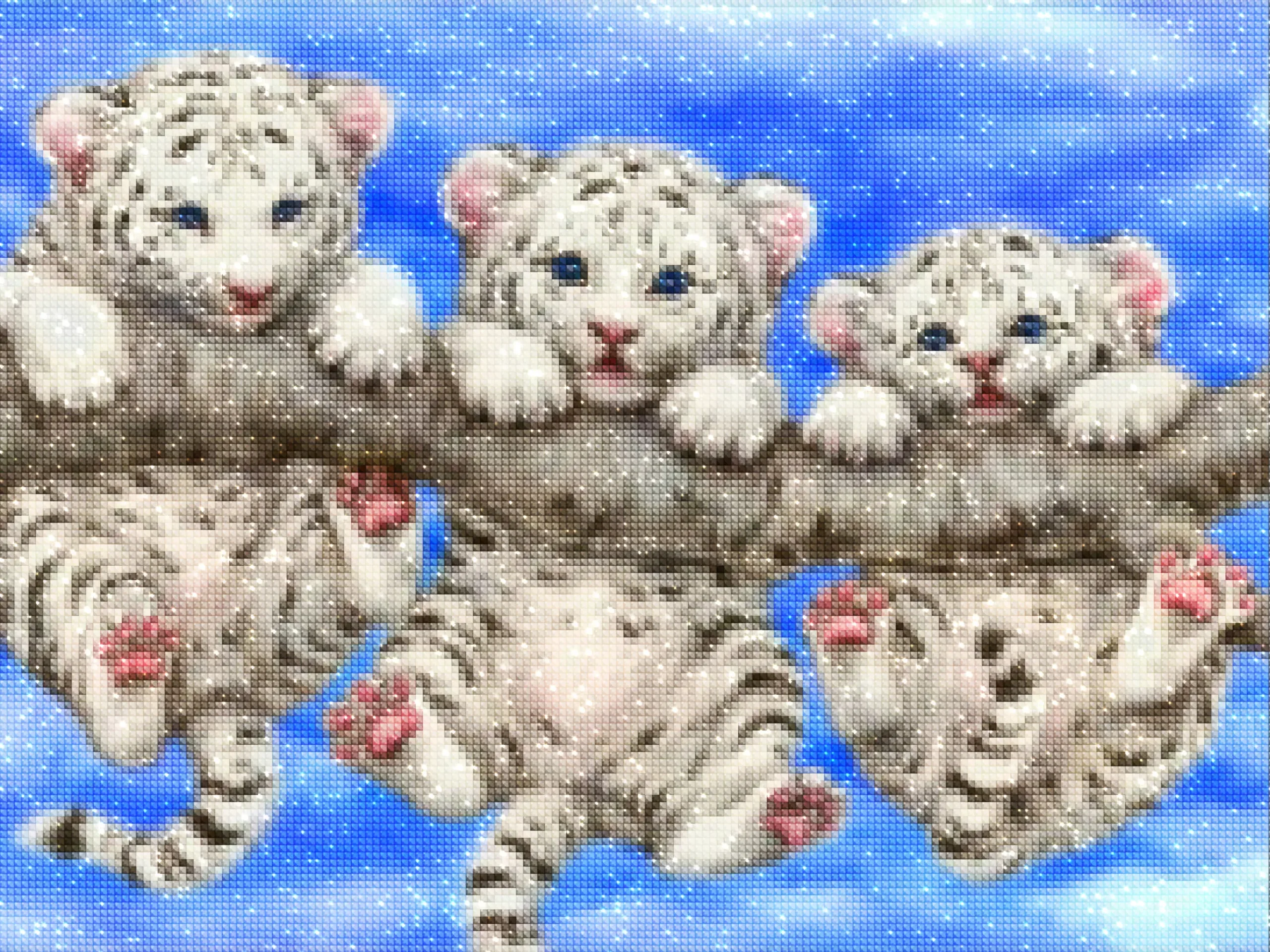 diamonds-wizard-diamond-painting-kits-Animals-Tiger-Little Tiger Cubs on a Branch-diamonds.webp