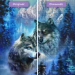 Diamonds-Wizard-Diamond-Painting-Kits-Tiere-Wolf-umarmende-Echoes-Wölfe-unter-den-Nordlichtern-vorher-nachher-webp
