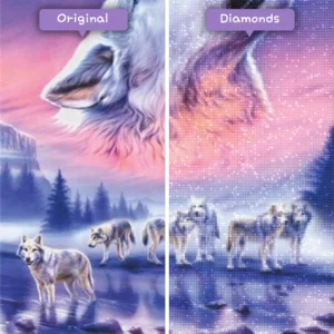 Diamanten-Zauberer-Diamant-Malerei-Sets-Tiere-Wolf-zauberhafter-Geist-Wölfe-umarmen-das-Mondlicht-vorher-nachher-webp