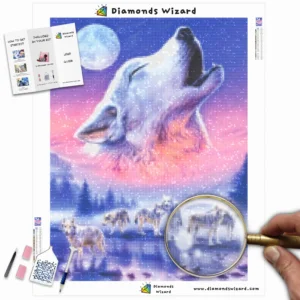 Diamonds-Wizard-Diamond-Painting-Kits-Tiere-Wolf-zauberhafter-Geist-Wölfe-umarmen-das-Mondlicht-Canva-Webp