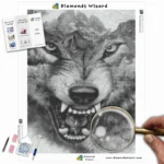 Diamantmalerei Wilder Wolf