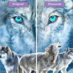 Diamanten-Zauberer-Diamant-Malerei-Sets-Tiere-Wolf-heult-weißes-Wolfsrudel-vorher-nachher-webp
