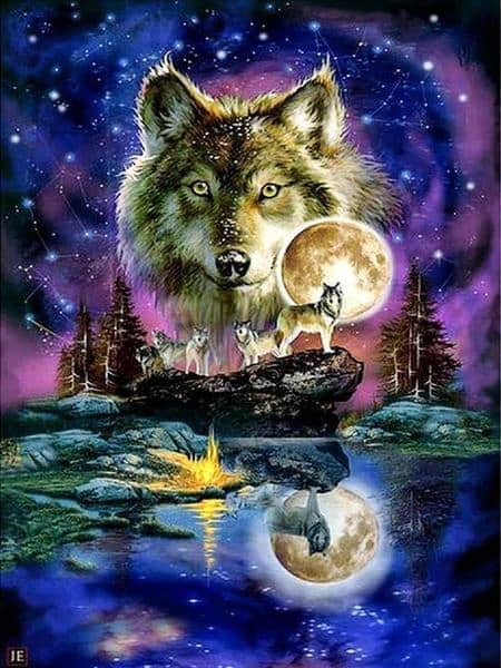 diamantes-mago-kits-de-pintura-de-diamantes-Animales-Lobo-Lobo aullando bajo la luz de la luna-original.jpeg