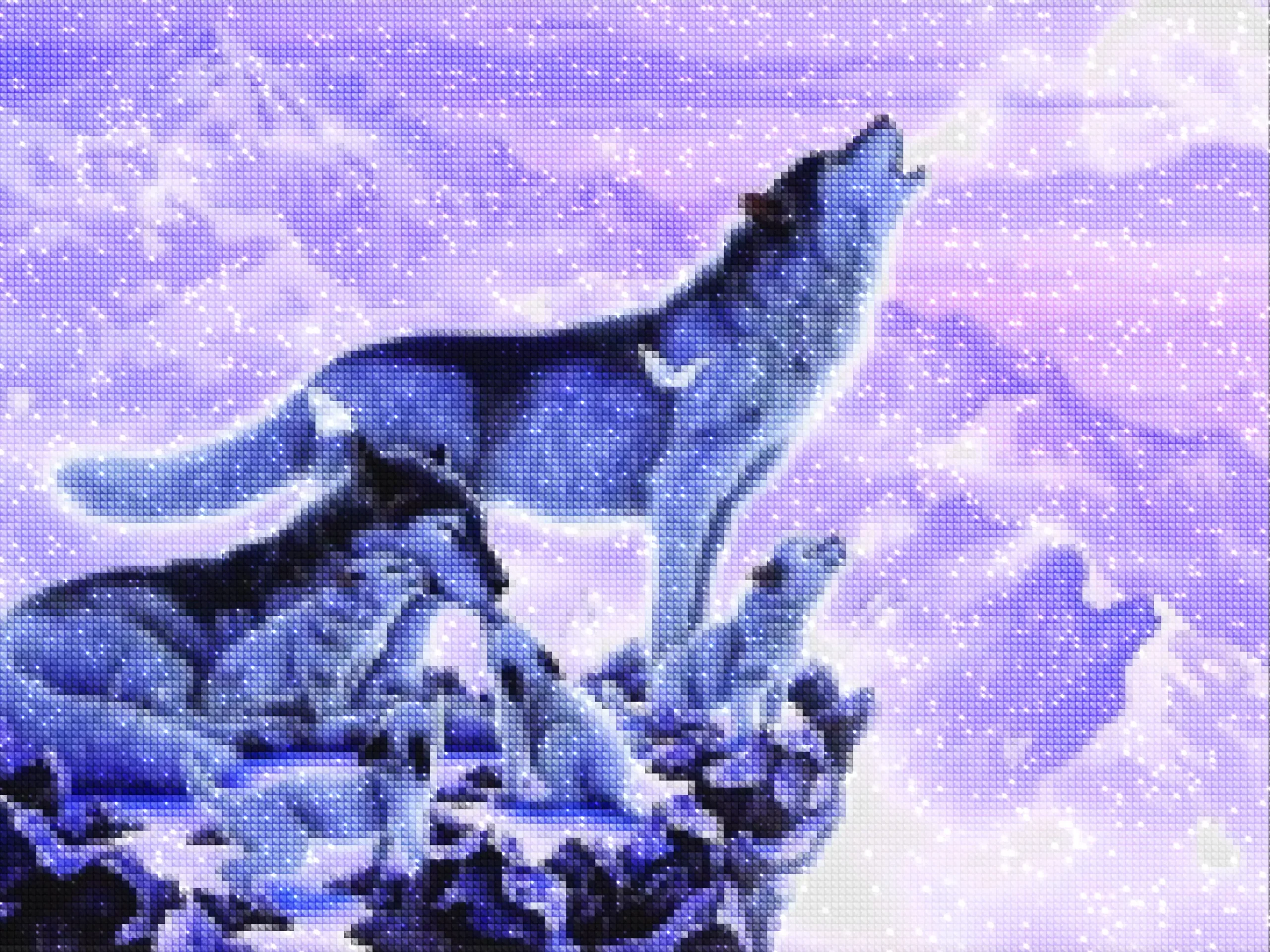 diamonds-wizard-diamond-painting-kits-Animals-Wolf-Howling Wolves Family-diamonds.webp