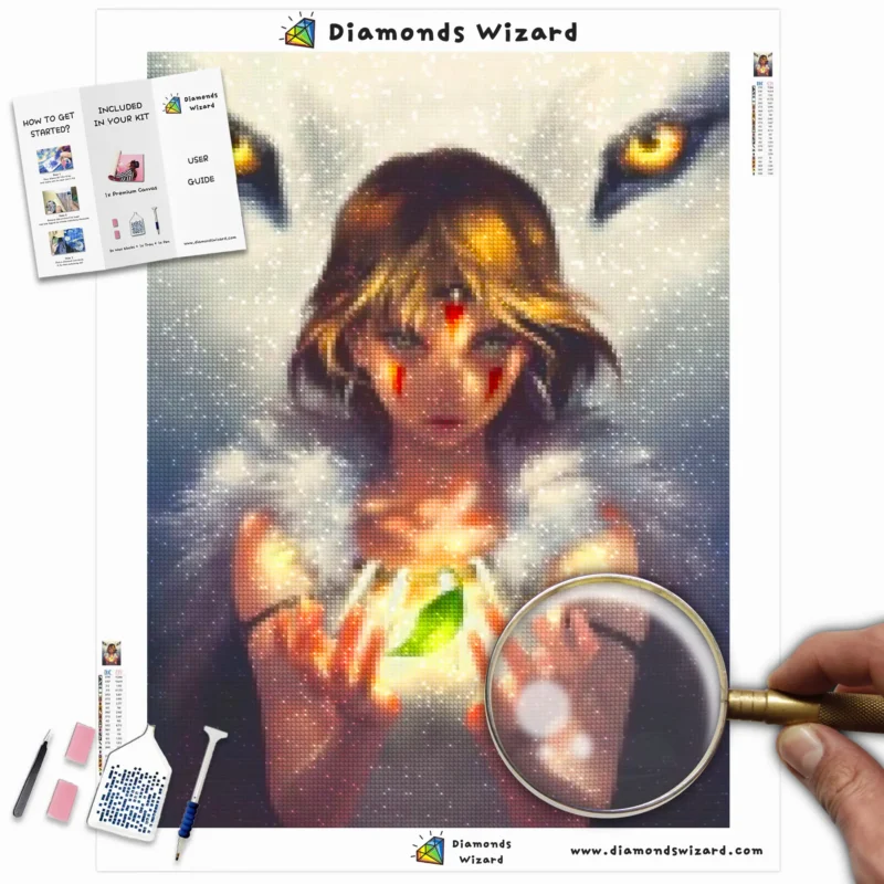 Diamonds-Wizard-Diamond-Painting-Kits-Tiere-Wolf-das-Mädchen-mit-den-Wolf-Augen-Canva-Webp
