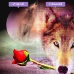 diamanter-troldmand-diamant-maleri-sæt-dyr-ulven-ulven-og-rosen-før-efter-webp