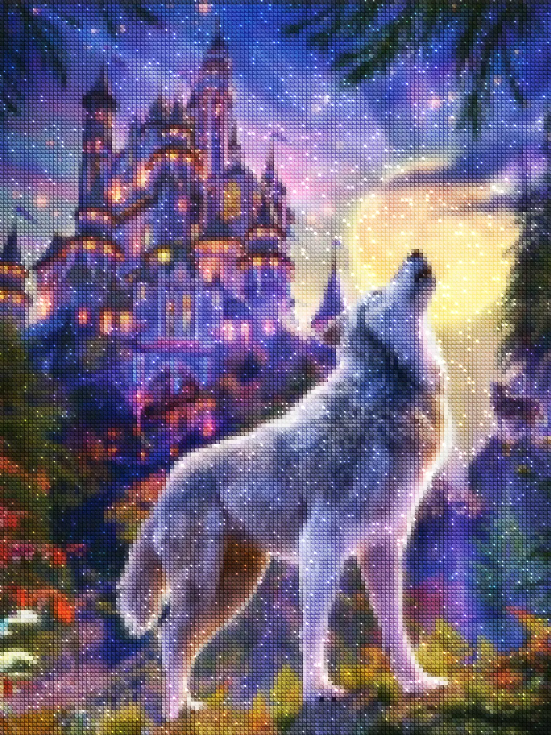 diamonds-wizard-diamond-painting-kits-Animals-Wolf-The Wolf's Castle-diamonds.webp