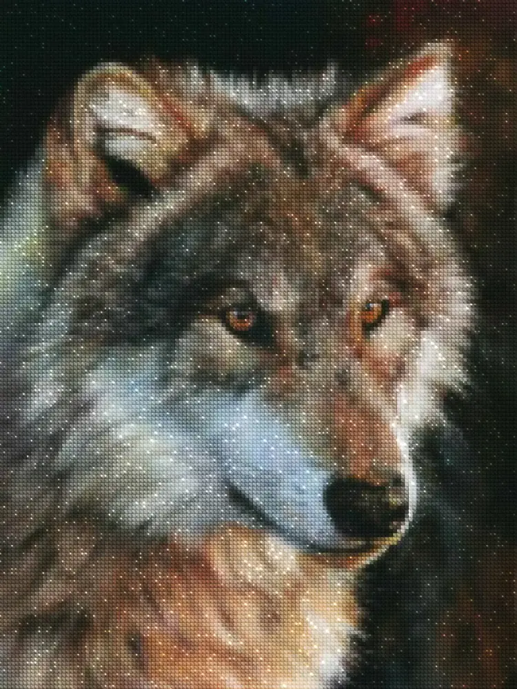 diamonds-wizard-diamond-painting-kits-Animals-Wolf-Wise-Guardian:-The-Majestic-Brown-Wolf-diamonds.webp