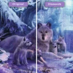 diamanten-wizard-diamant-schilderkits-dieren-wolf-wolf-roedel-in-de-sneeuw-voor-na-webp