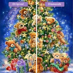 Diamonds-Wizard-Diamond-Painting-Kits-Events-Weihnachten-Weihnachtsbaum-und-Stofftiere-vorher-nachher-webp