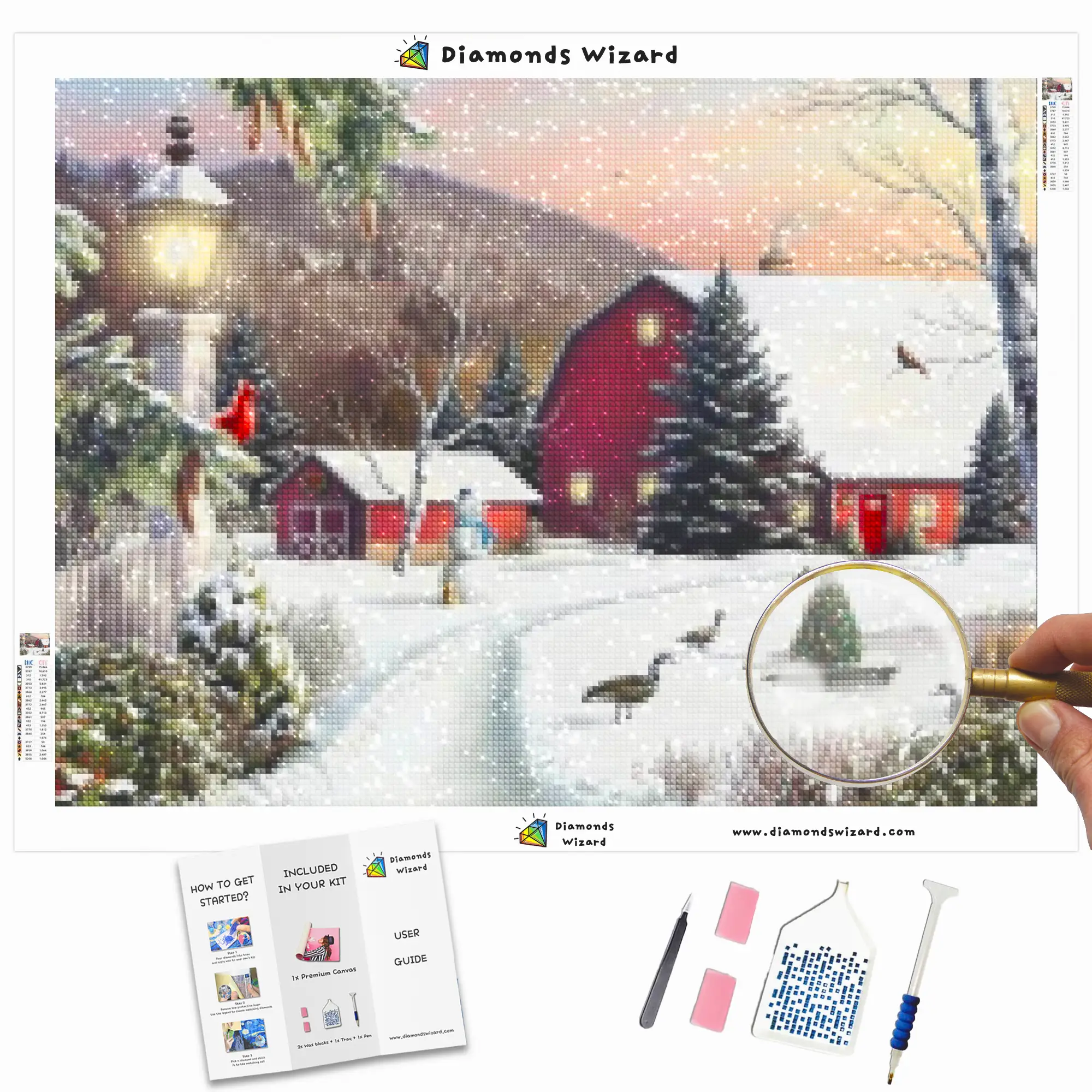 Christmas Diamond Painting Kits snowy Winter Diamond Art Kit