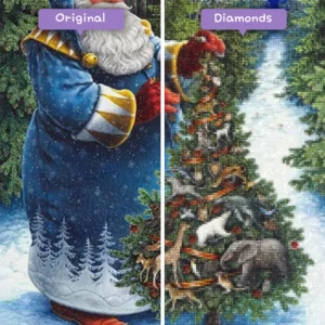 Diamonds-Wizard-Diamond-Painting-Kits-Events-Weihnachten-Weihnachtsmann-mit-Weihnachtsbaum-vorher-nachher-webp