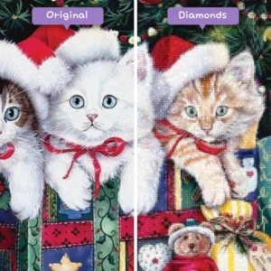 asistente-de-diamantes-kits-de-pintura-de-diamantes-eventos-navidad-tres-gatitos-en-regalo-de-navidad-antes-después-webp