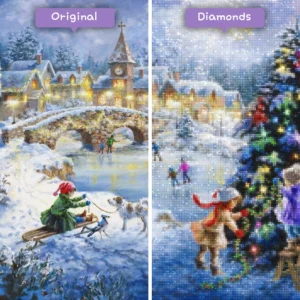 mago-de-diamantes-kits-de-pintura-de-diamantes-eventos-pueblo-navideño-el-país-de-las-maravillas-navidad-antes-después-webp