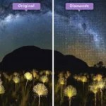 diamonds-wizard-diamond-painting-kits-fantasy-flower-milky-way-over-a-field-of-glowing-flowers-before-after-webp