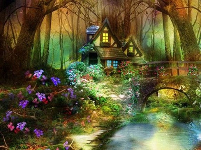 diamonds-wizard-diamond-painting-kits-Fantasy-Forest-Enchanted River Cabin-original.jpeg