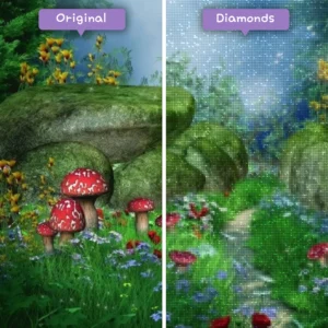 diamants-assistant-diamond-painting-kits-fantastique-forêt-forêt-sous-clair de lune-avant-après-webp