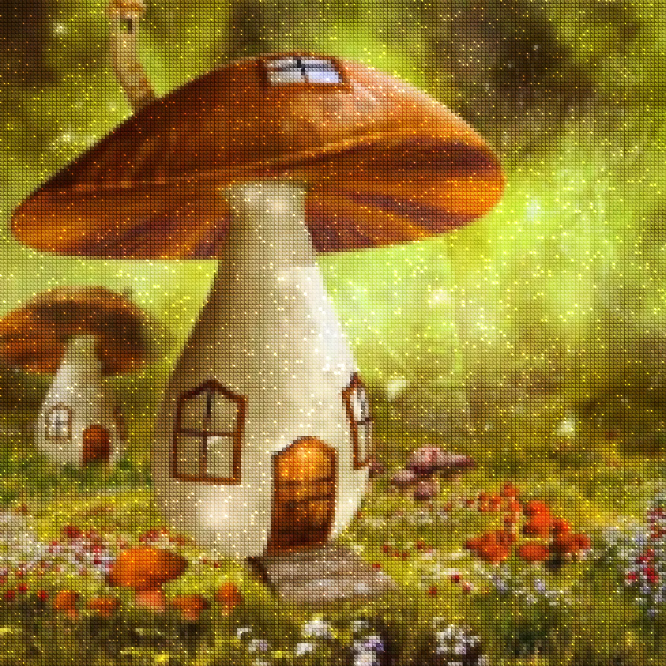 diamonds-wizard-diamond-painting-kits-Fantasy-Mushroom-The Mushroom House-diamonds.webp