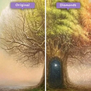 diamanter-trollkarl-diamant-målningssatser-fantasy-träd-livets träd-dörr-före-efter-webp