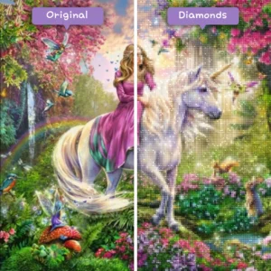 diamanter-trollkarl-diamant-målningssatser-fantasy-enhörning-förtrollad-enhörning-före-efter-webp
