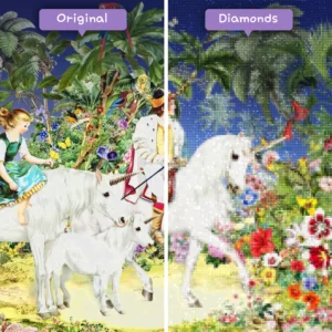 Diamonds-Wizard-Diamond-Painting-Kits-Fantasy-Unicorn-Tropical-Unicorn-Vorher-Nachher-Webp