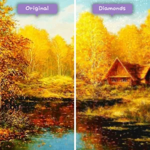 Diamonds-Wizard-Diamant-Malerei-Kits-Landschaft-Wald-Herbst-Lodge-Vorher-Nachher-Webp