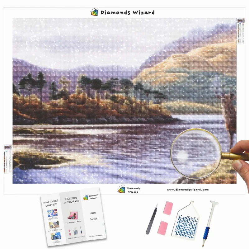 Diamantimagokit di pittura con diamantipaesaggiomontagnastagontheshoretelawebp