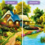 diamonds-wizard-diamond-painting-kits-landscape-river-rustic-cottage-by-the-stream-before-after-webp