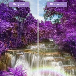 diamanter-trollkarl-diamant-målningssatser-landskap-vattenfall-lila-vattenfall-före-efter-webp