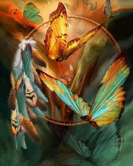diamanten-wizard-diamond-painting-kits-Natuur-Butterfly-Vlinders in de Dream Catcher-original.jpeg