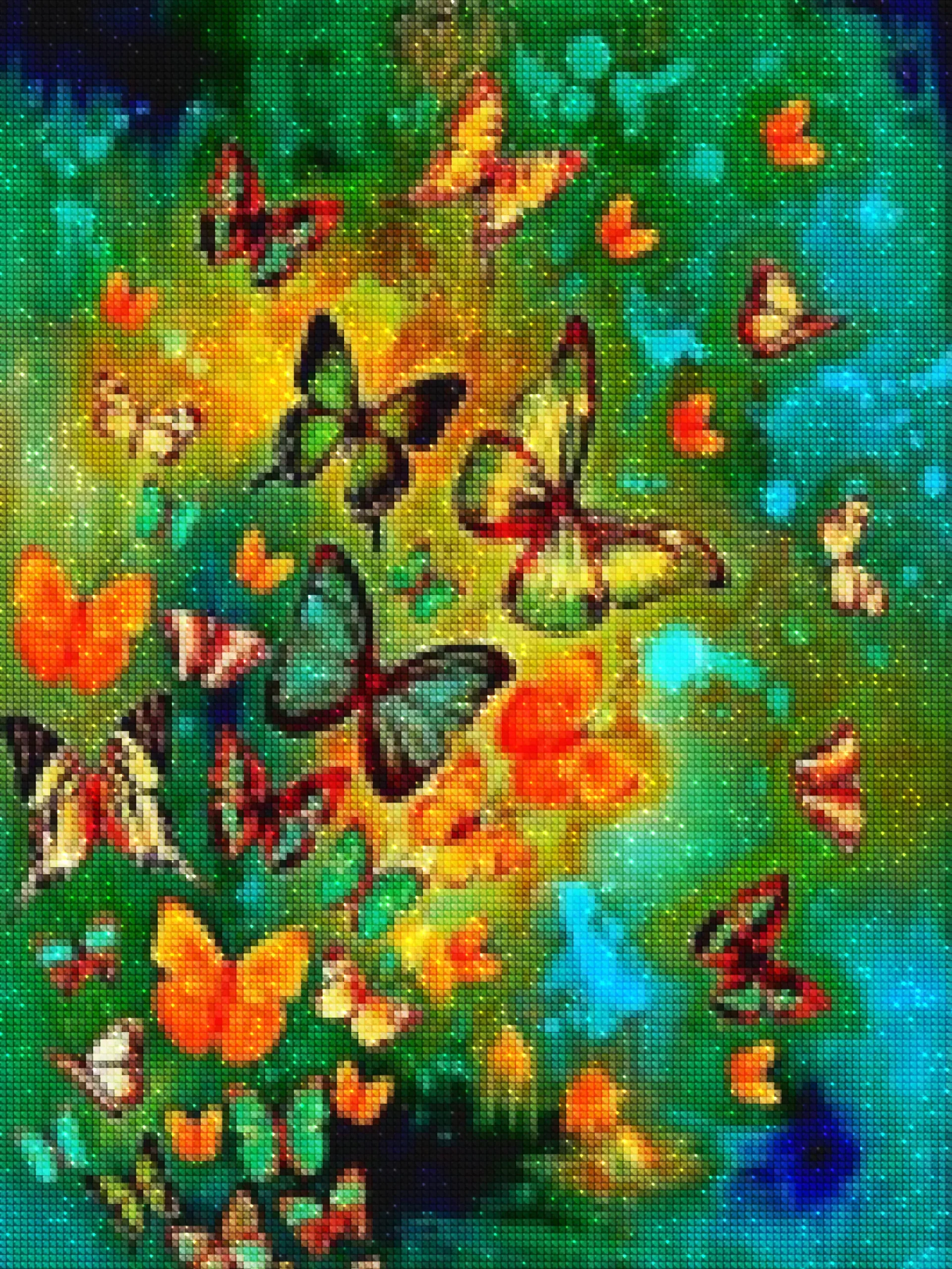diamenty-wizard-diament-painting-kits-Nature-Butterfly-Migracja motyli w kolorowym krajobrazie-diamonds.webp