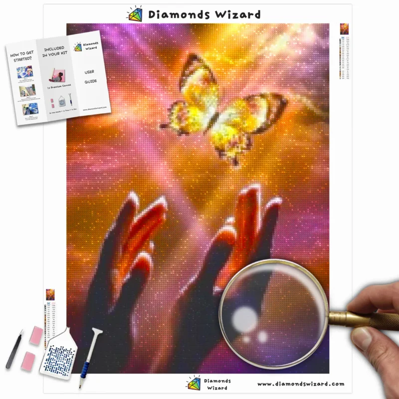 Diamanten Tovenaardiamantenschilderkitsnatuurvlindervlinderindehemelcanvawebp