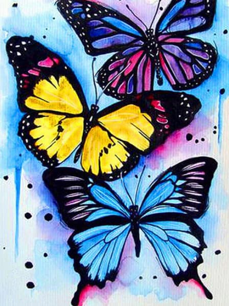 diamanter-trollkarl-diamant-målning-kit-Natur-Fjäril-Färgfulla fjärilar Painting-original.jpg