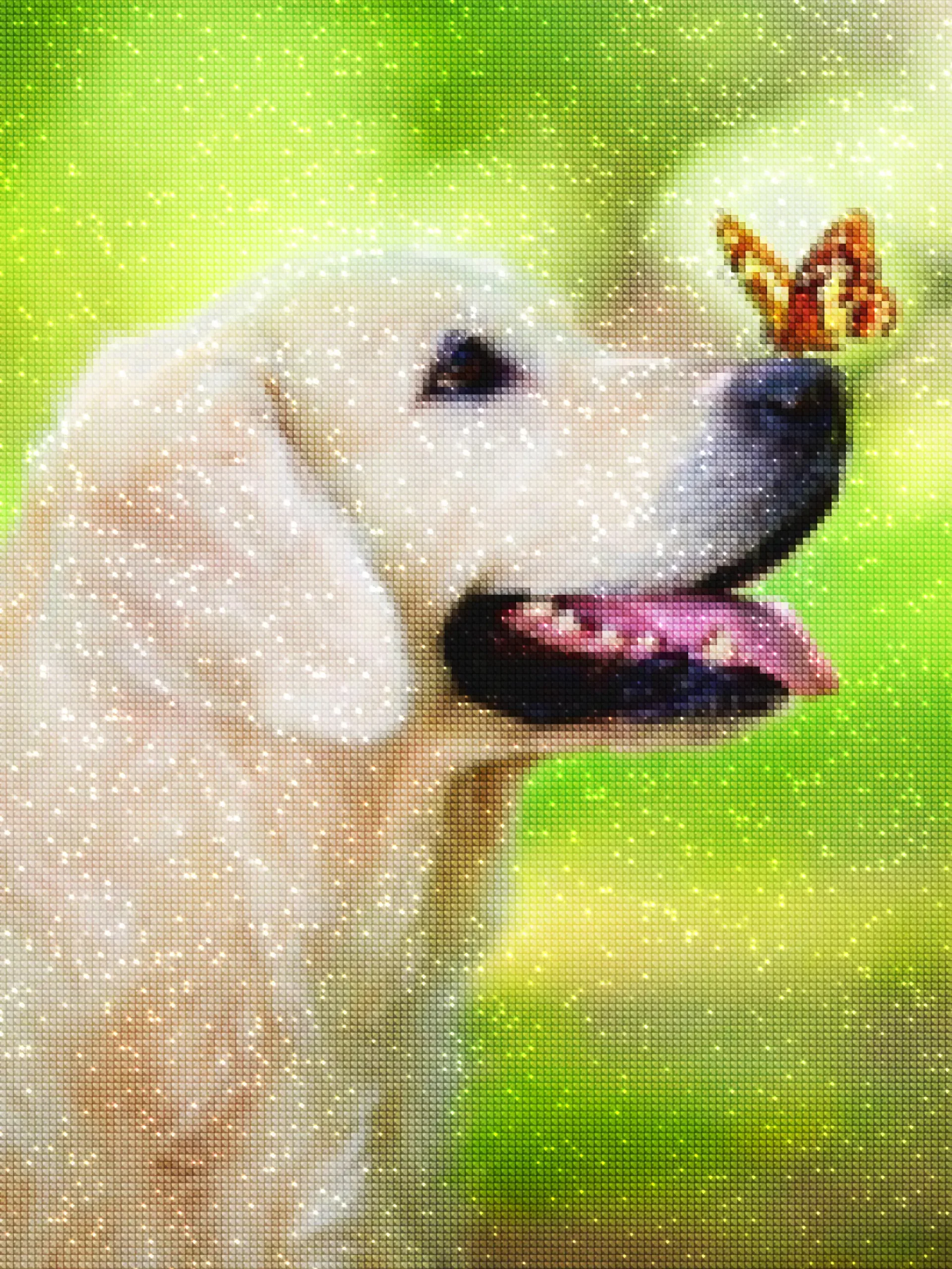diamonds-wizard-diamant-painting-kit-Nature-Butterfly-Golden Retriever with Butterfly-diamonds.webp