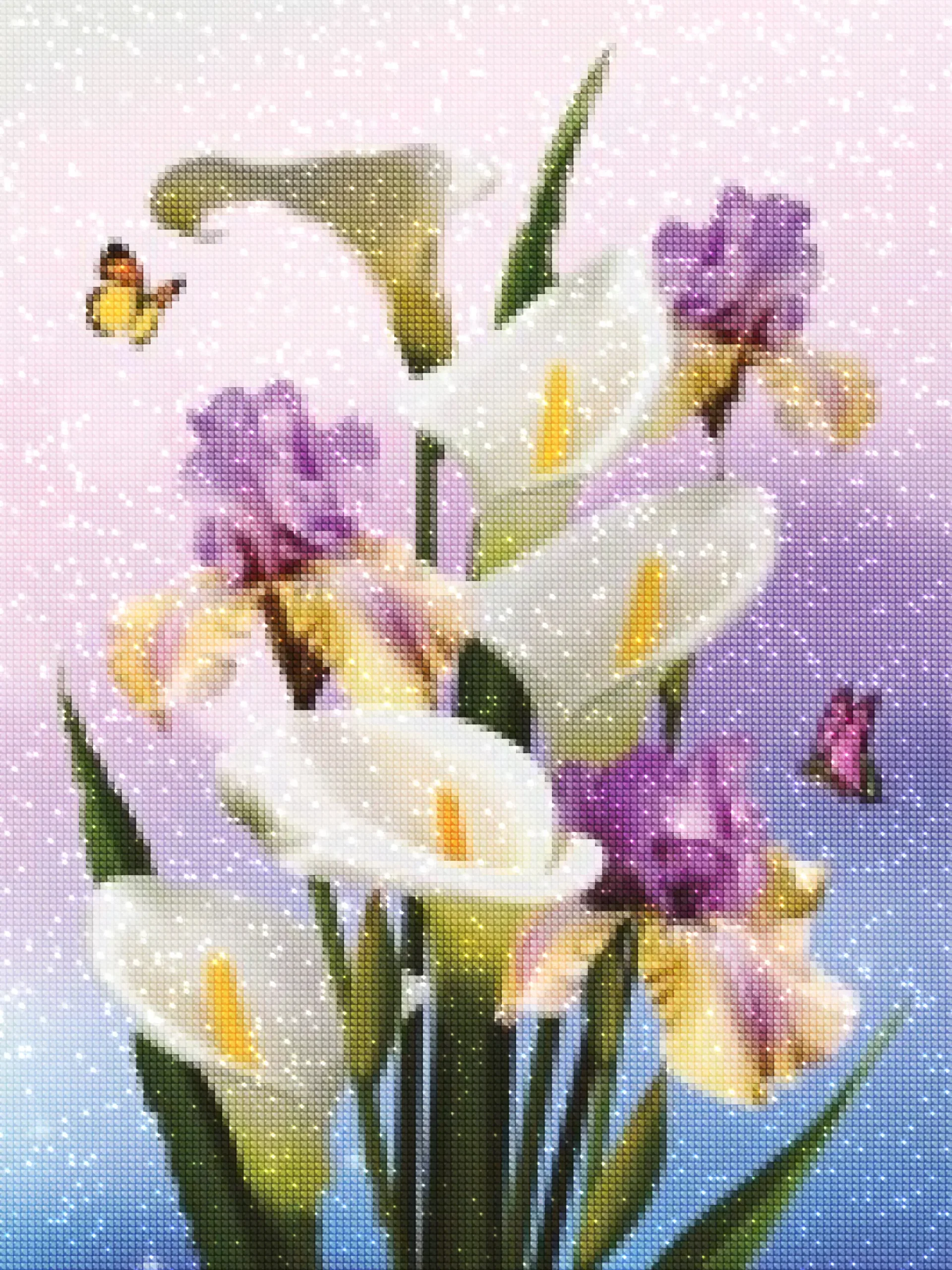 Diamonds-Wizard-Diamond-Painting-Kits-Nature-Butterfly-Lilly Flowers and Butterflies-diamonds.webp