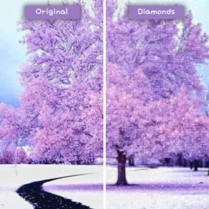 diamants-wizard-diamond-painting-kits-nature-arbre-violet-arbre-dans-la-neige-avant-après-webp
