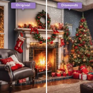 diamanten-wizard-diamond-painting-kits-evenementen-kerst-kaarsverlicht-open haard-voor-na-jpg
