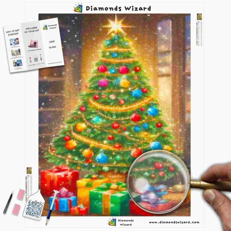 Diamondswizardkits de peinture au diamantévénementsnoëlarbre de noëletdécorationscanvajpg