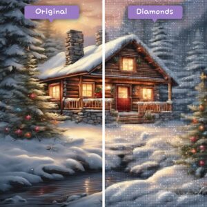 Diamonds-Wizard-Diamond-Painting-Kits-Events-Christmas-Cozy-Cabin-Retreat-Before-After-JPG