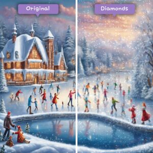 Diamonds-Wizard-Kits-de-peinture-diamant-événements-Noël-lac-gelé-patinage-avant-après-jpg