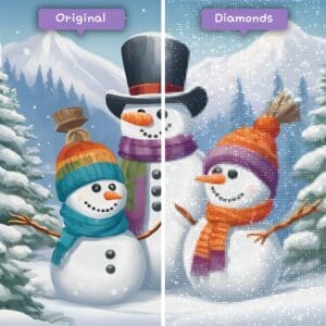 Diamonds-Wizard-Diamond-Painting-Kits-Events-Christmas-Snowman-Family-Before-After-JPG