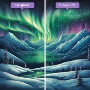 diamants-wizard-diamond-painting-kits-paysage-aurores-boréales-danse-éthérée-avant-après-jpg