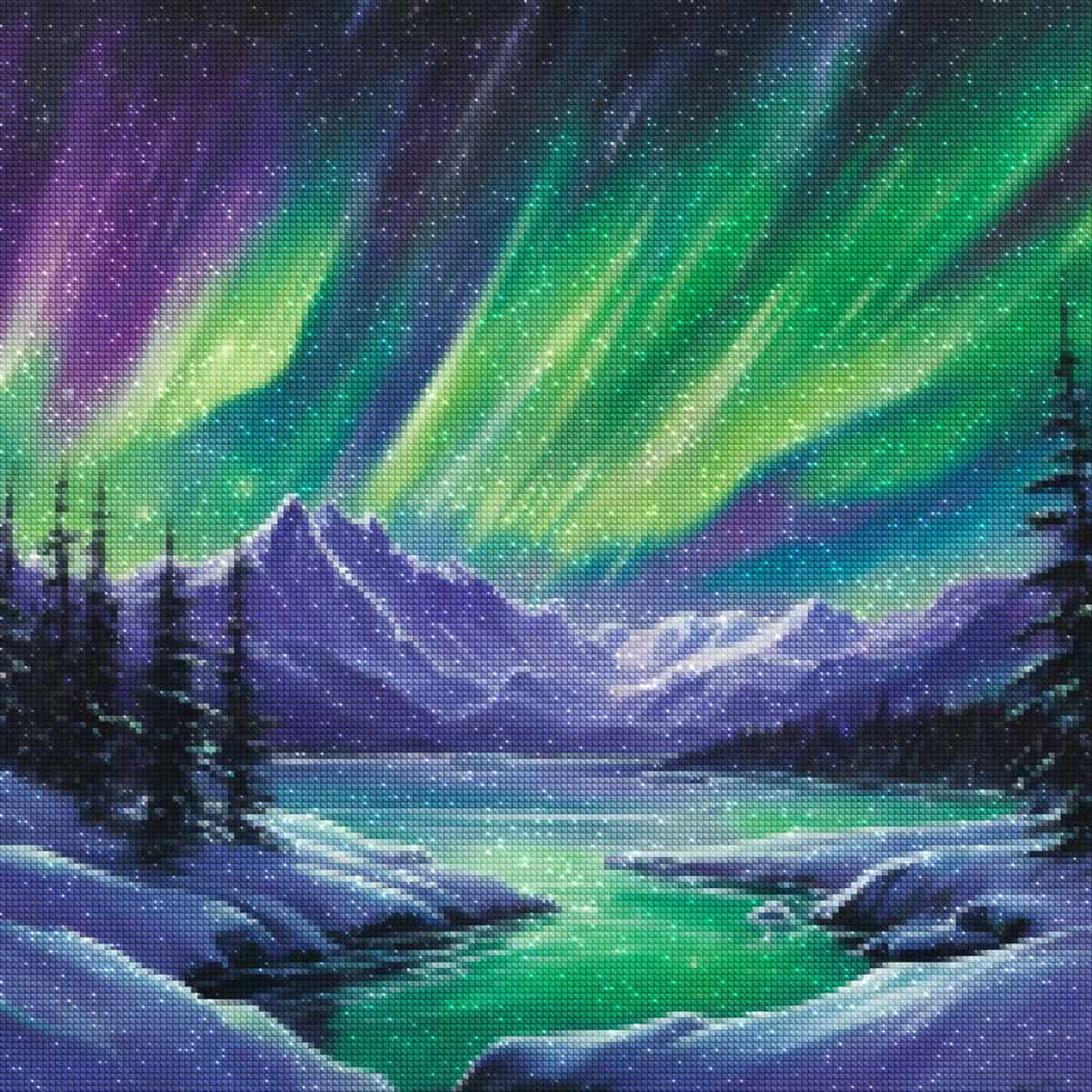 diamanti-mago-kit-pittura-diamante-Paesaggio-Aurora boreale-Polar-Symphony-diamonds.jpg