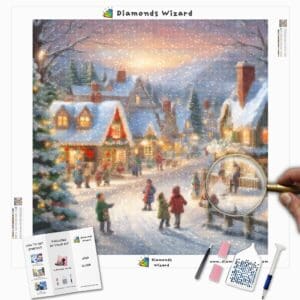 Diamonds-Wizard-Diamond-Painting-Kits-Landscape-Snow-Snowflake-Village-Canva-jpg
