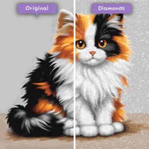 diamanter-trollkarl-diamant-målningssatser-djur-katt-fluffig-calico-cutie-före-efter-jpg