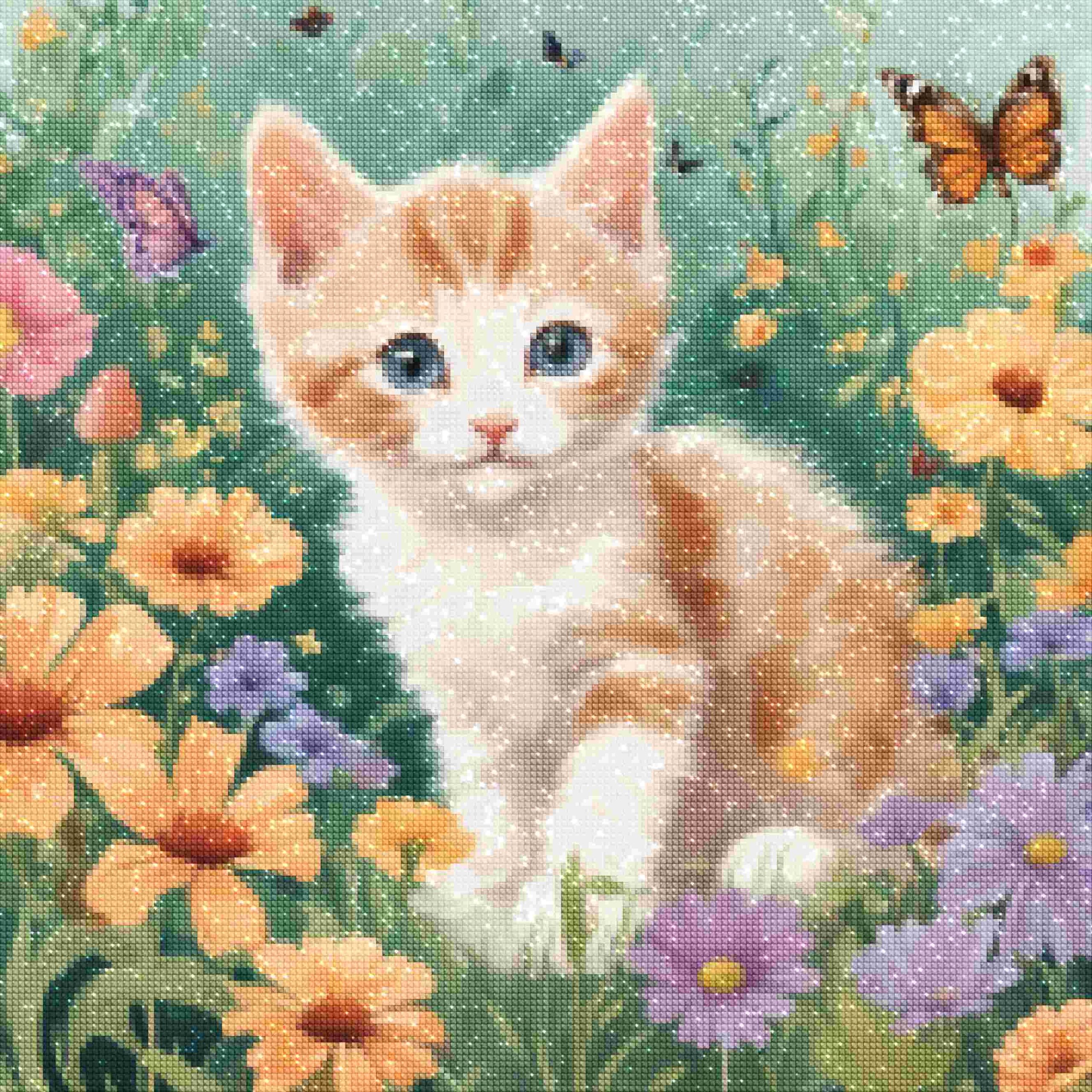 diamonds-wizard-diamond-painting-kits-Animals-Cat-Kitten-in-a-Flower-Garden-diamonds.jpg